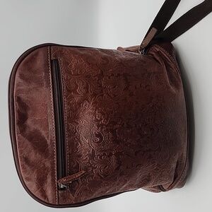 Jack Georges VOYAGER FLORAL BACKPACK/Crossbody GENUINE LEATHER HANDCRAFTED